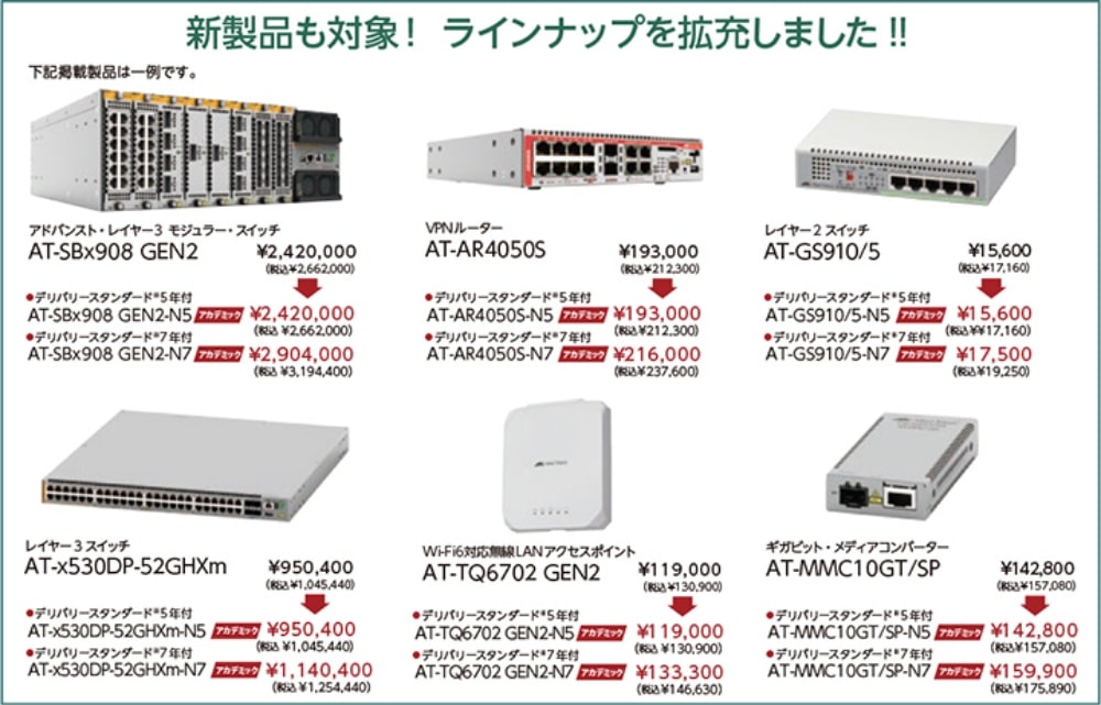 新製品も対象！ ラインナップを拡充しました！！