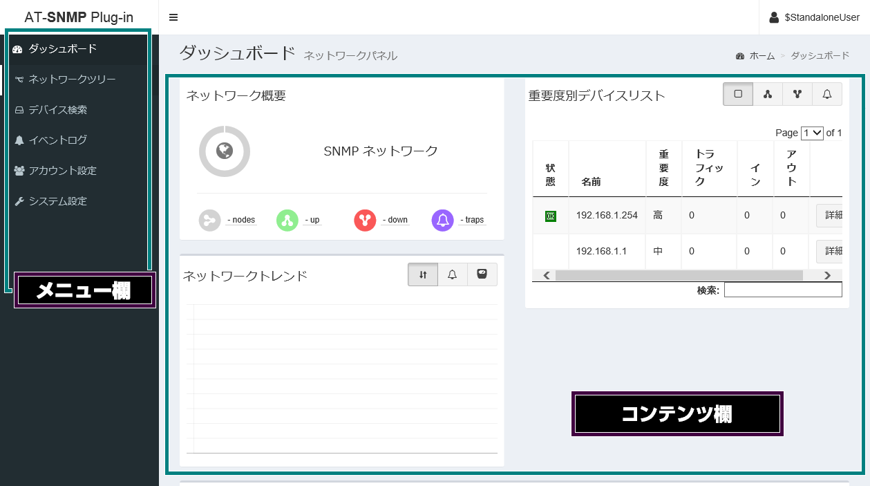 AT-Vista Manager EX リファレンスマニュアル: SNMPプラグイン編