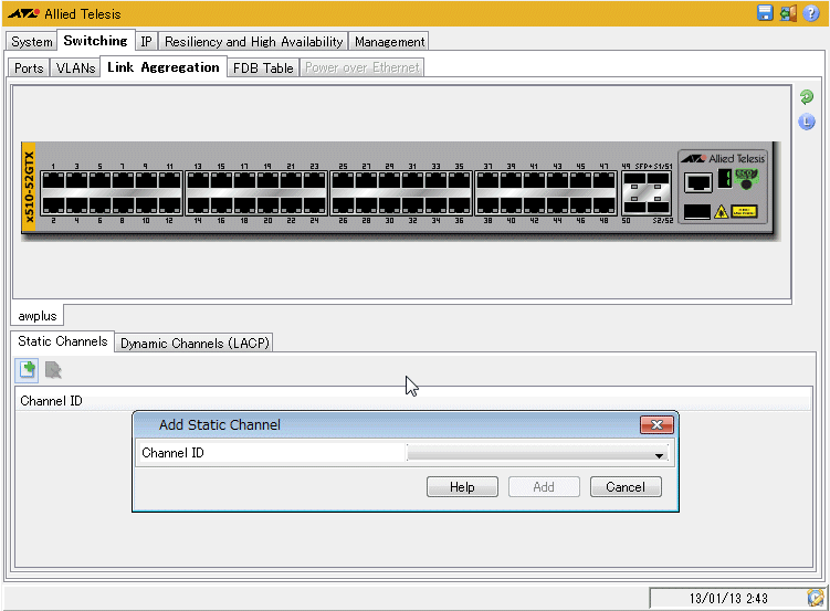 CentreCOM x510シリーズ コマンドリファレンス 5.4.3: Web GUI / Switching